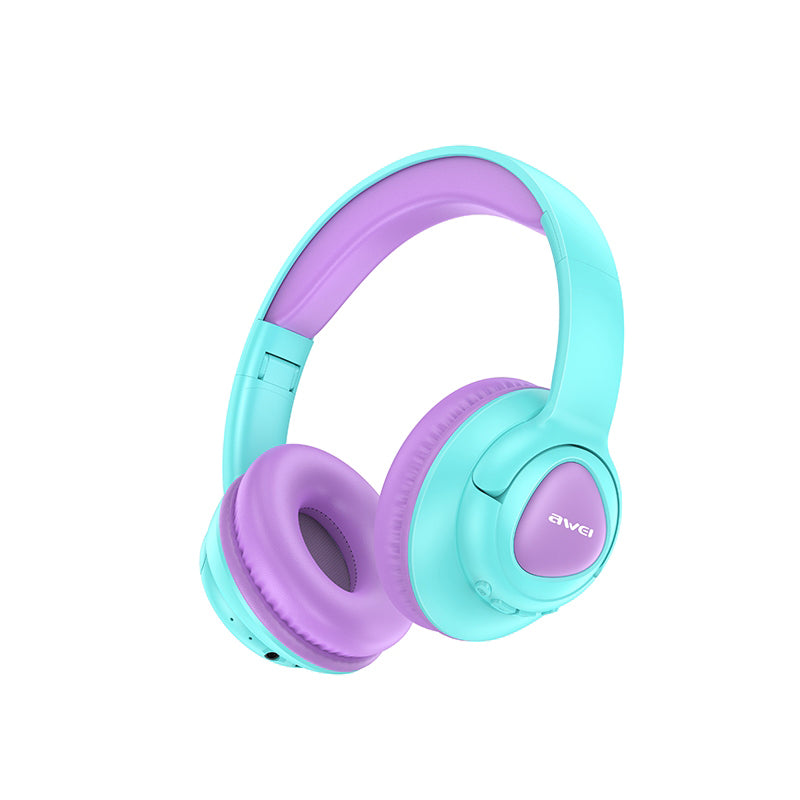 Awei AT51 Kids Wireless Headset (Active Noise Cancellation,dual-mode versatility,Safe,Comfy)