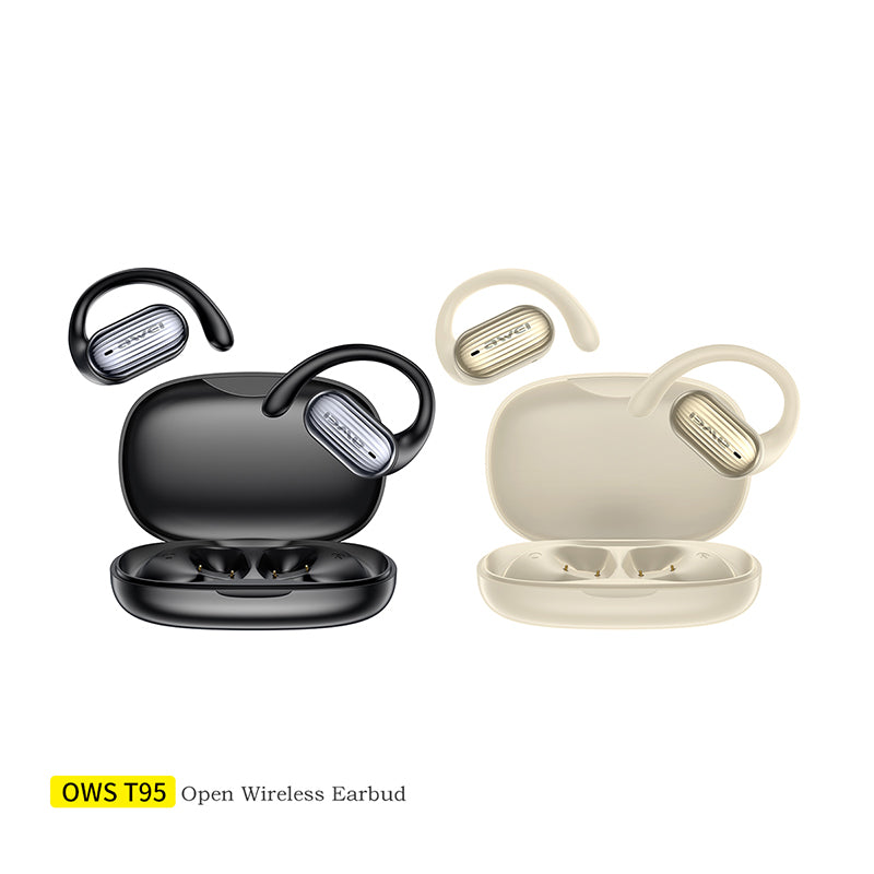 AWEI T95 Earbuds (Open-Ear Hooks,Sports,Stable fit)