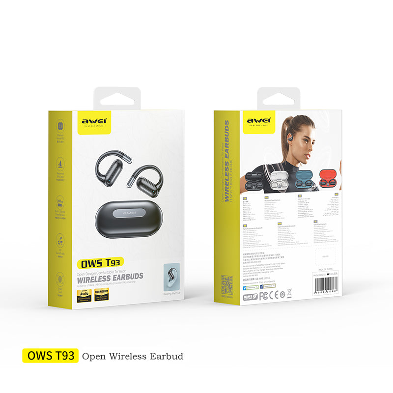 AWEI T95 Earbuds (Open-Ear Hooks,Sports,Stable fit)